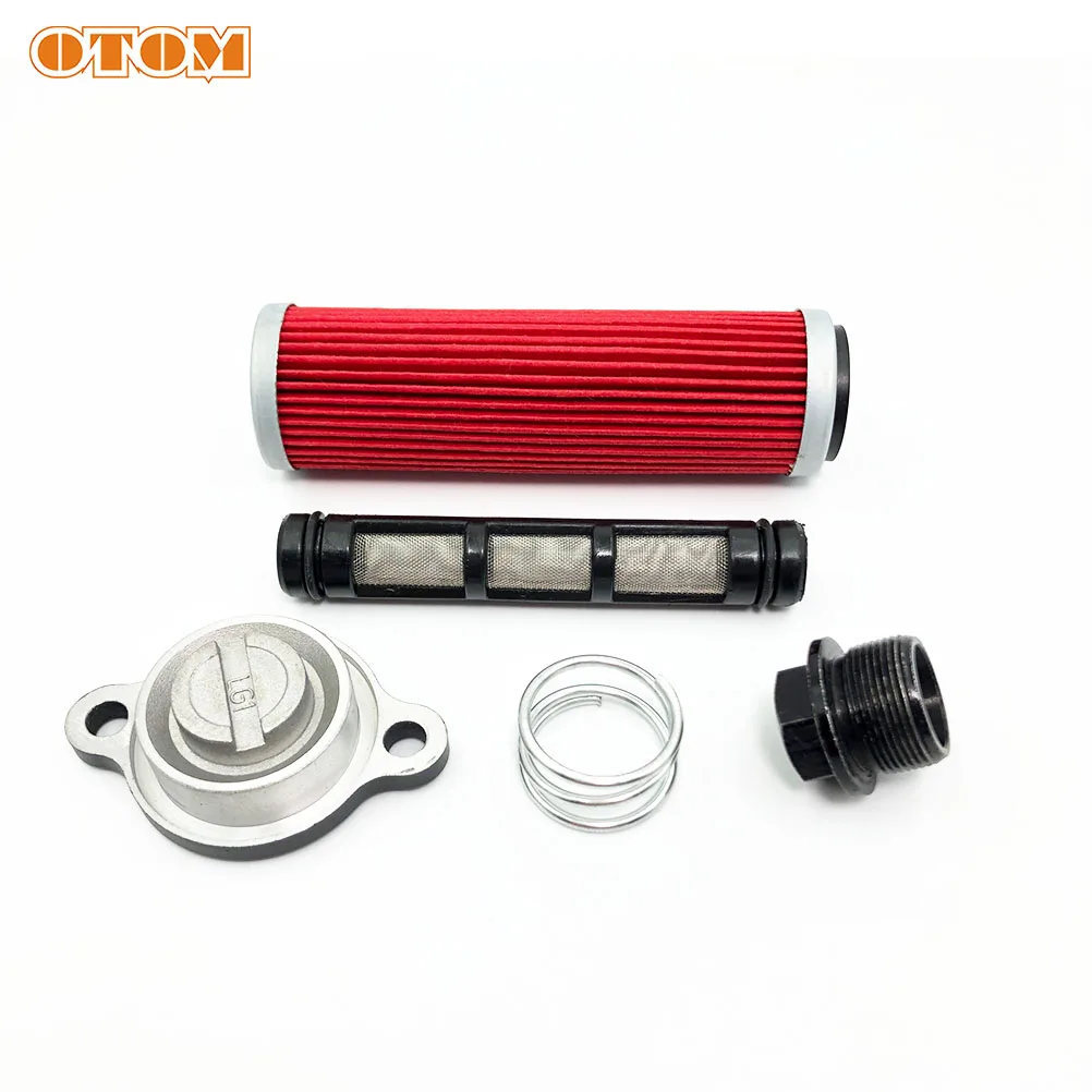 

OTOM Motorcycle Oil Filter Assembly Coarse Filtration Machine Filtrate Strainer Cover For ZONGSHEN KAYO NC250 NC450 Motocross