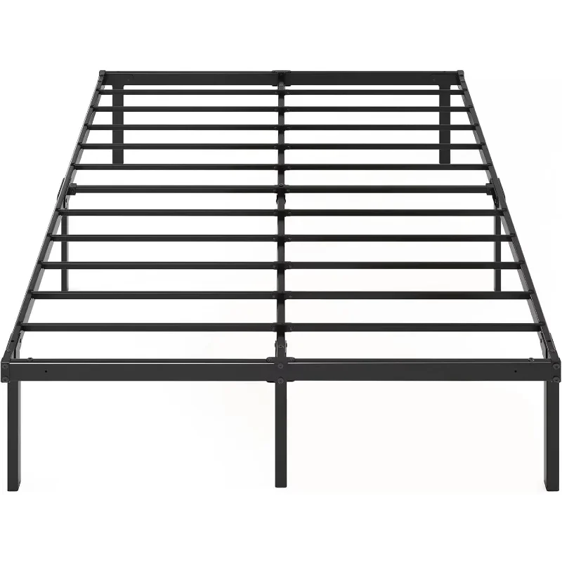 Single metal bed frame for noise-free and easy-to-assemble shock resistance, suitable for double king size beds