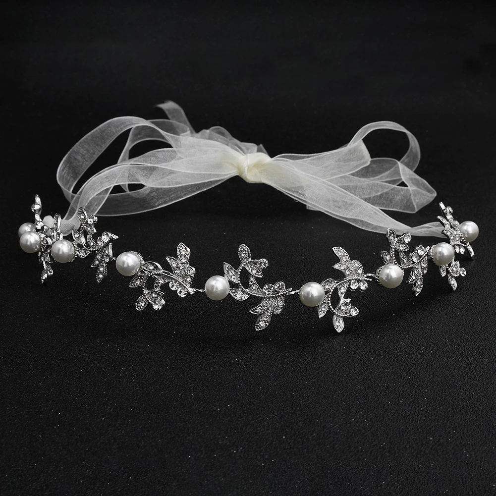 Wedding Luxury Round Pearl Bride Hairband Women Hair Decoration Accessories