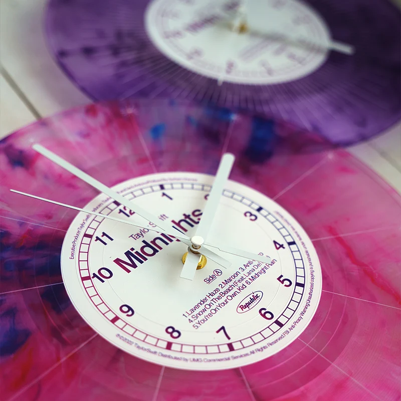 

Color glue transparent record clock, Taylor, watch coffee shop creative home gift periphery