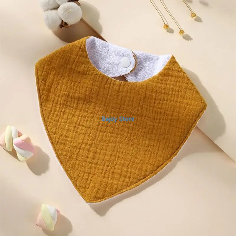 

63HE 3 Pack Stylish & Practical Baby Burp Cloths & Functional Baby Bibs Cotton Spit Up Bibs Fashionable Unisex Baby Bibs