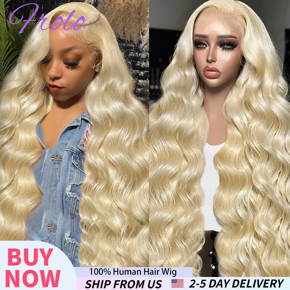 30 Inch 613 Honey Blonde 13x6 HD Transparen Lace Frontal Body Wave Human Hair Wig Colored Human Hair Lace Front Wig For Women