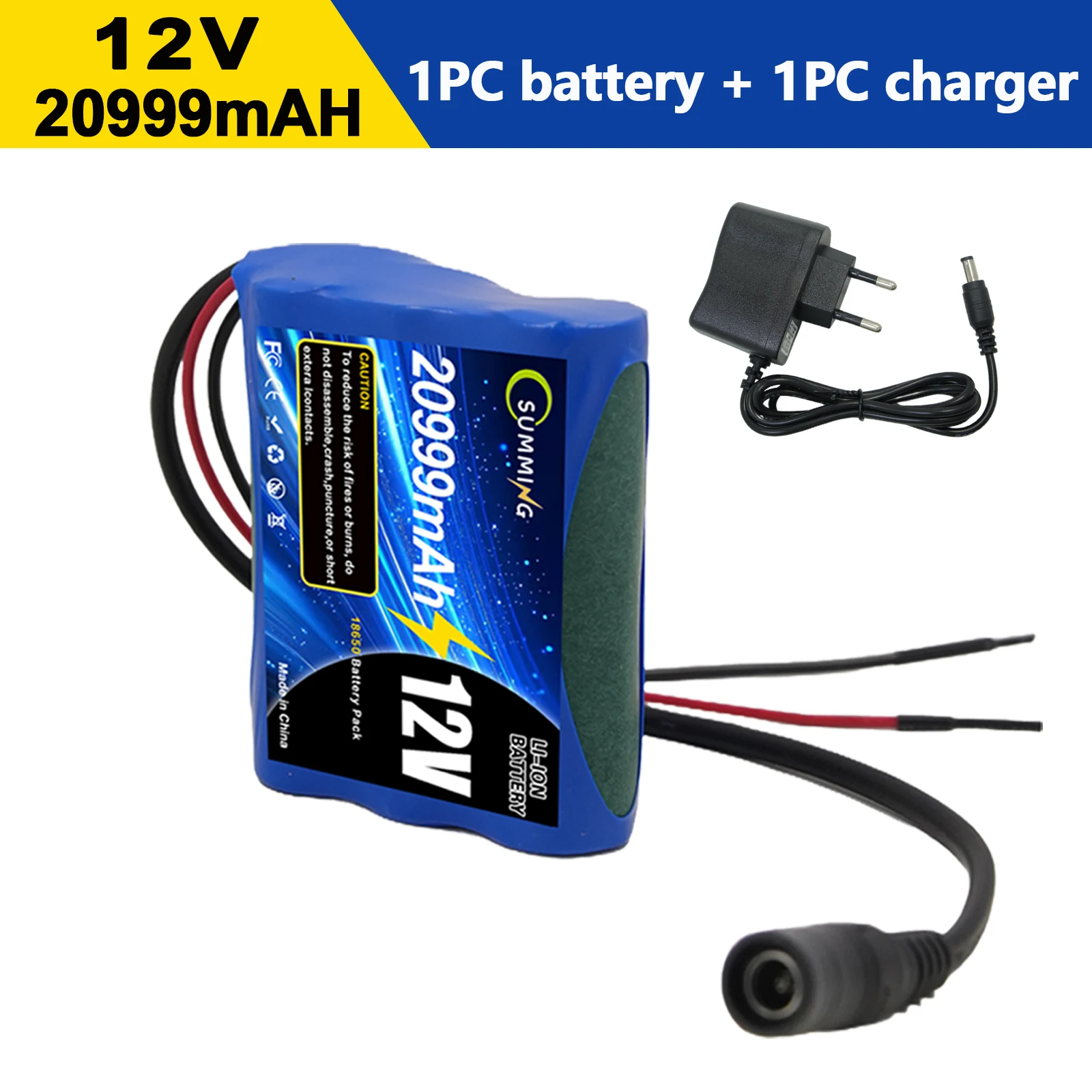 12V 20Ah Lithium-polymeer ? Batterij 12,6V 20000mAh 100% nieuwe RC-drone ⛸️ Power Super Oplaadbare + Opladerset