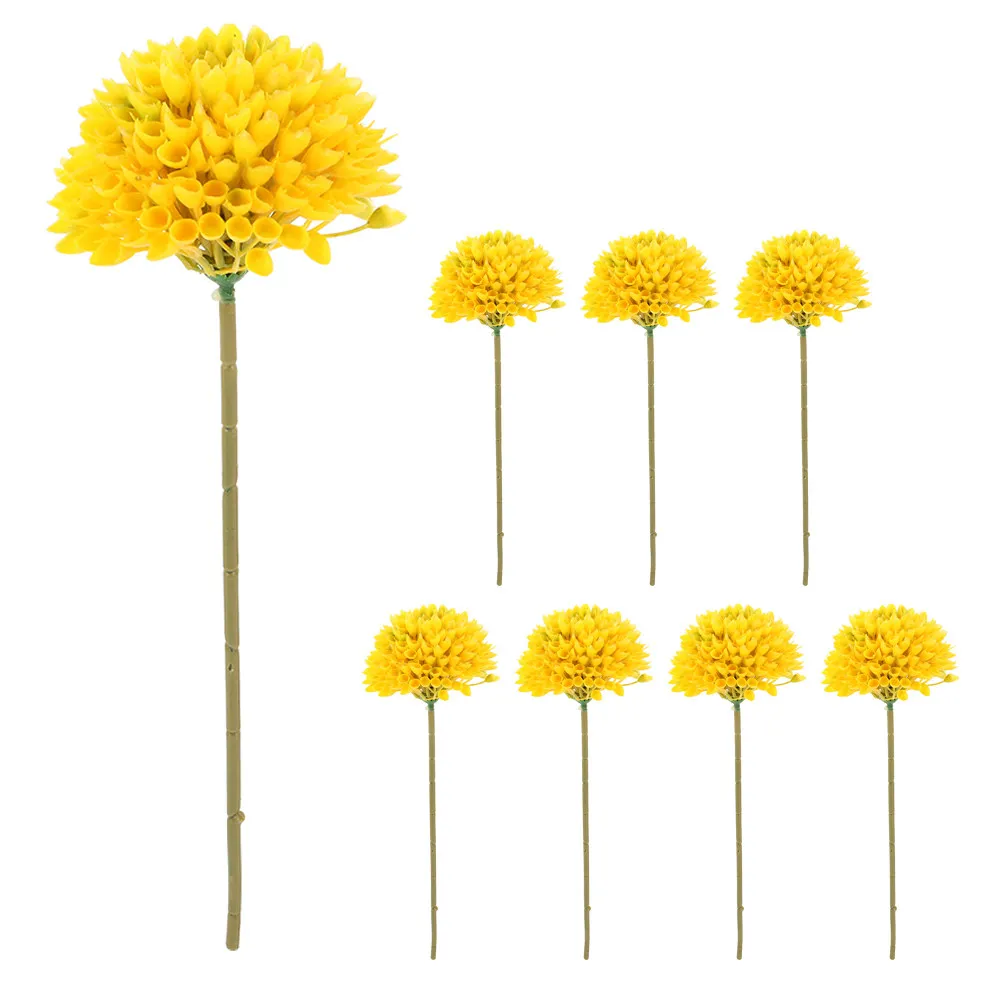 

8Pcs Faux Dandelion Decorative Pompom Balls Wedding Tabletop Artificial Flowers Indoor Craft Supplies Artificial Flowers