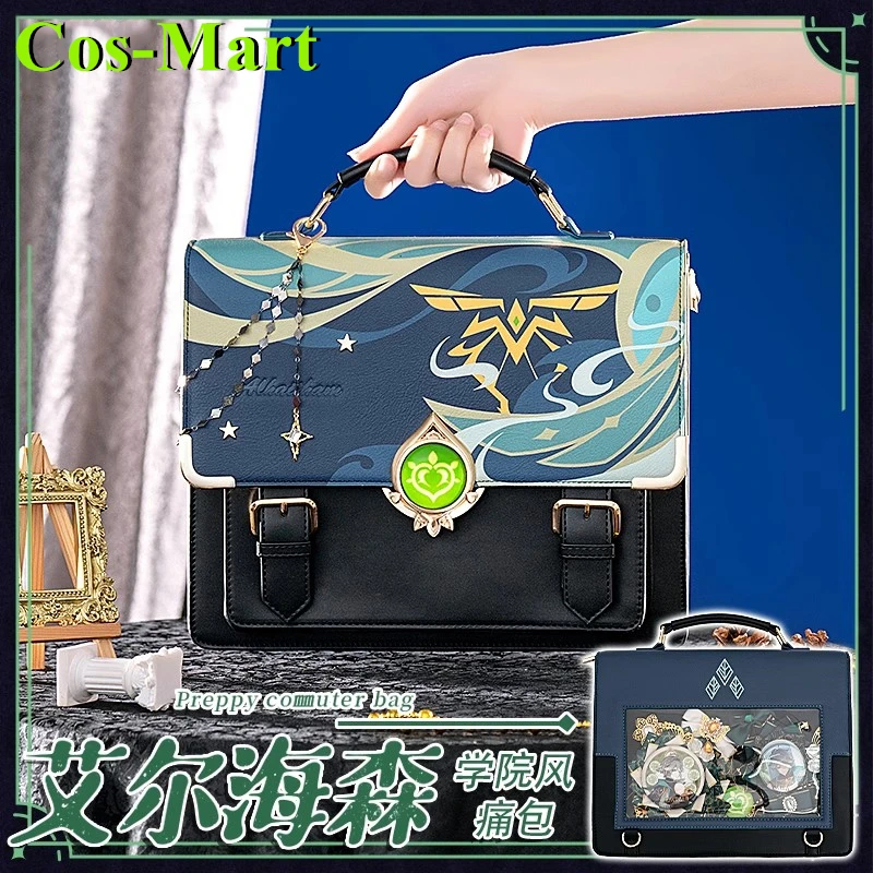 Cos-Mart Game Genshin Impact Alhaitham Bag Cosplay Costume Message Bag Commuter Shoulder Pain Bag Role Play Clothing