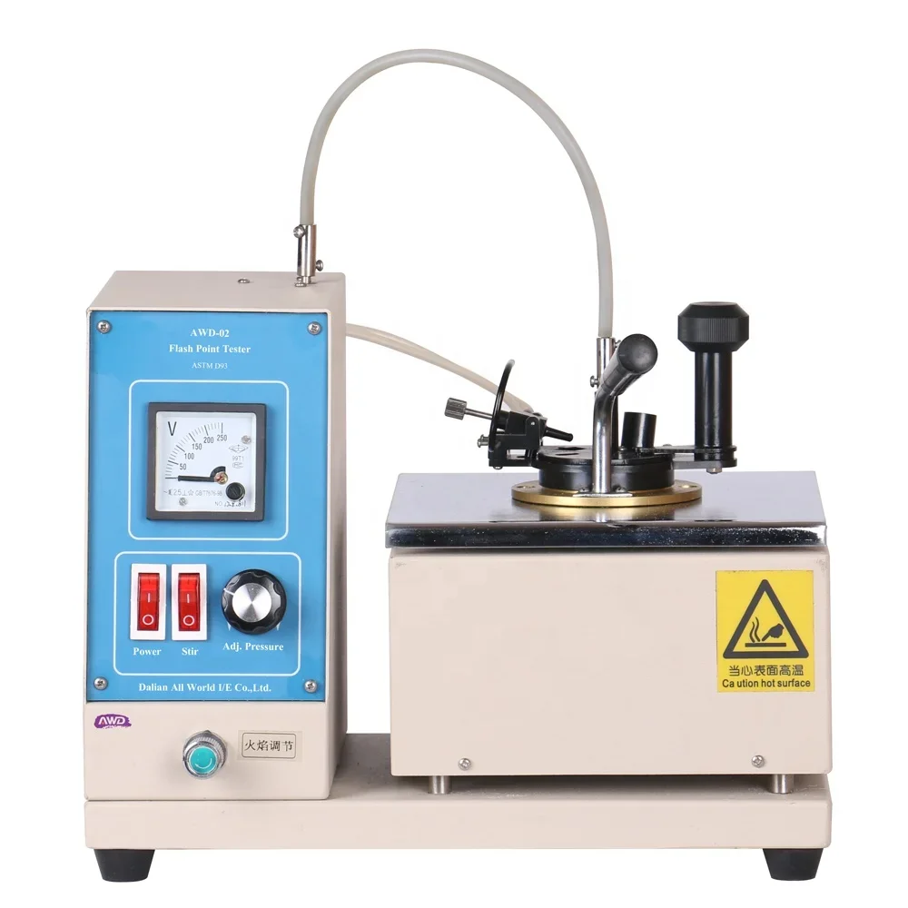 AWD-02 ASTM D93 Flash Point Apparatus Test Instrument Pensky Martens Closed Cup Flash Point Tester