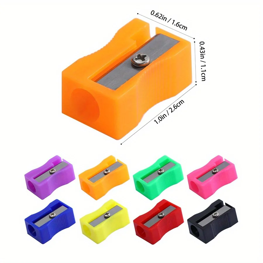 5/10/20 قطعة مبراة أقلام رصاص ملونة صغيرة محمولة باليد مبراة أقلام يدوية صغيرة للمدرسة الفصول الدراسية JXB