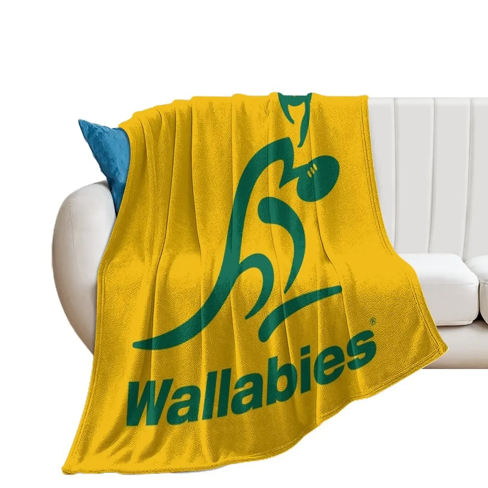 

Australia Rugby Wallabies Yellow Wallaby Throw Blanket Hairys Luxury Brand Warm Blankets