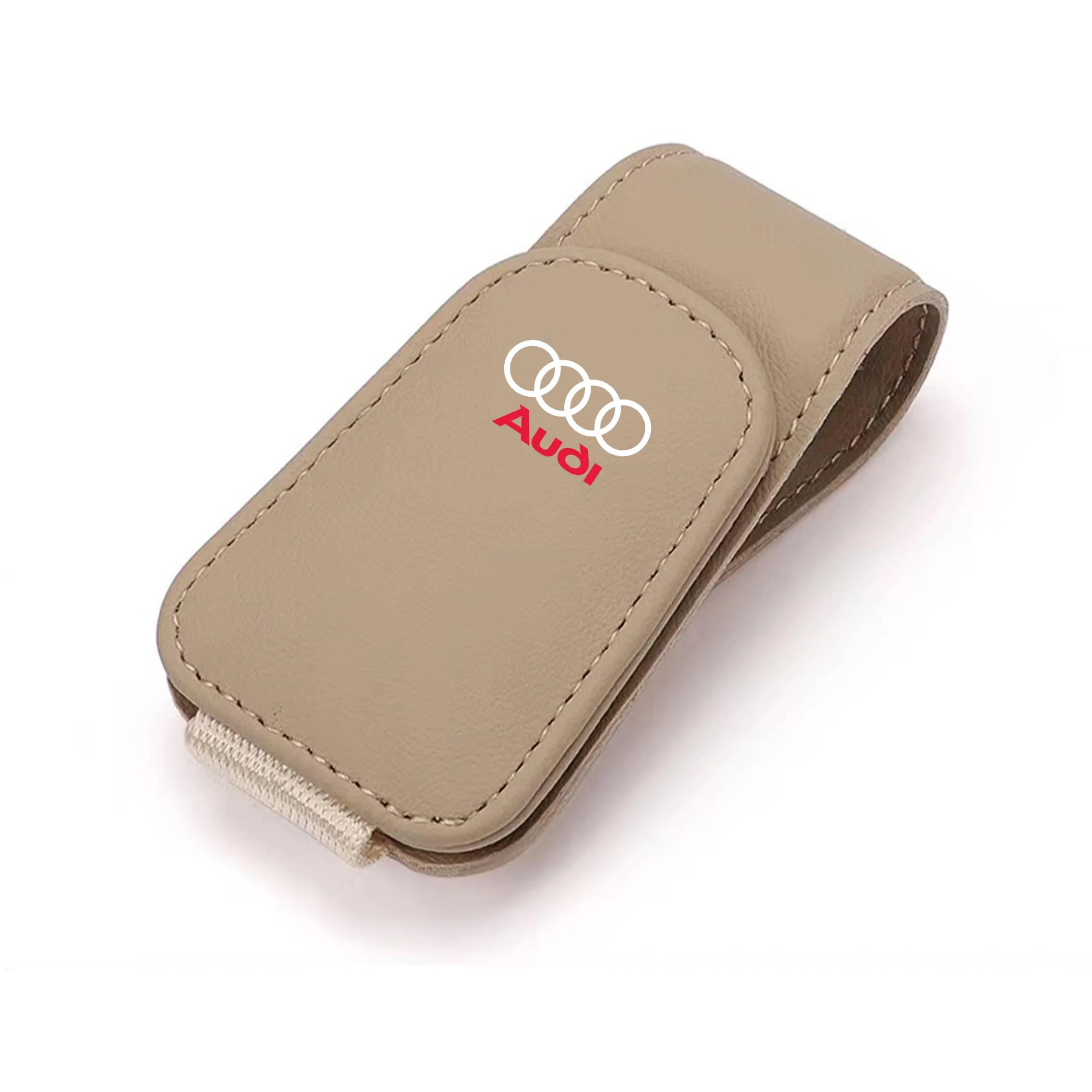 Auto-Logo Sonnenblenden-Brillenclip und Ticket-/Kartenhalter für Audi A8 A8L Q2 Q3 Q4 Q5 Q6 Q7 Q8 TT RS3 S5 B8 A1 A2 A3 A4 A5 A6 A7