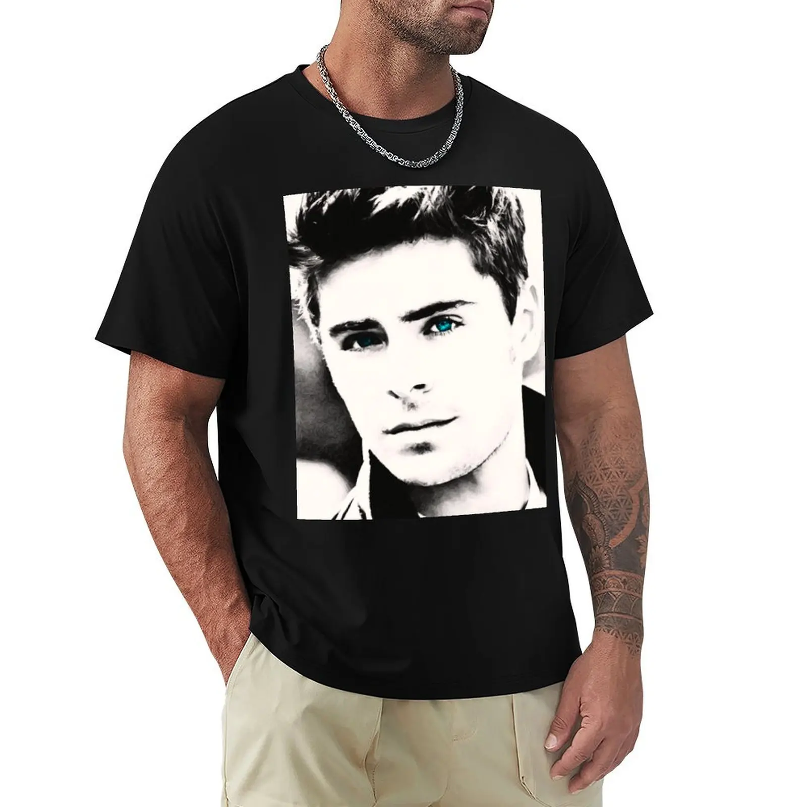Zac Efron T-Shirt Summer Print Short Sleeve Tee