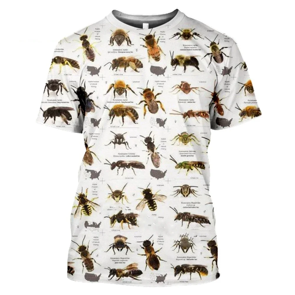 New Summer Tide Insect  Picture Men T-Shirts  Casual 3D Print Tees Hip Hop Personality Round Neck Short Sleeve Quick-Dry Tops