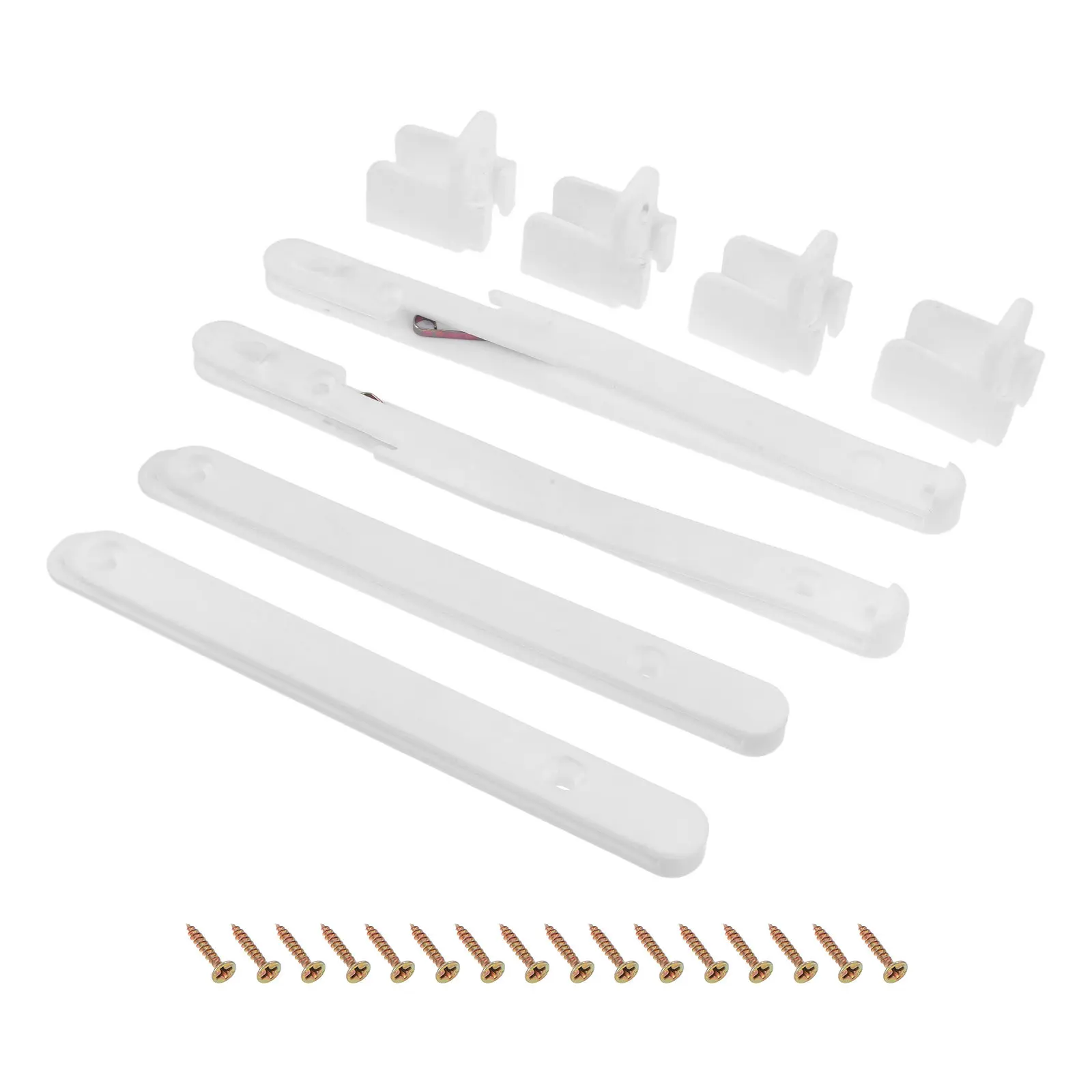 

2Sets Baby Crib Rail Bracket Plastic Hardware Accessories Adjustable Crib Fence Lifter Rail Connector Kit for DIY Cabinet