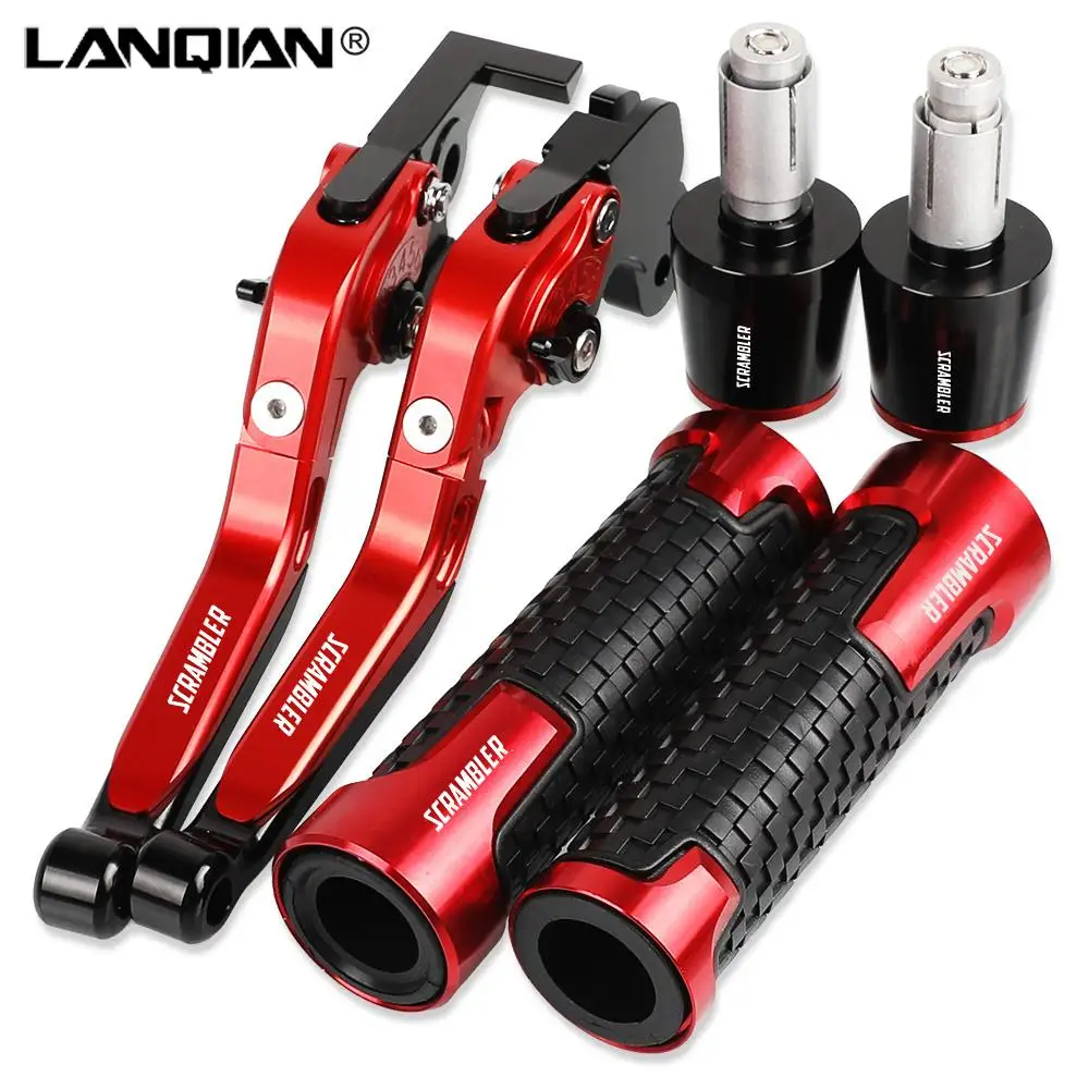 

For DUCATI SCRAMBLER MACH 2.0 2019 2020 2021 Motorcycle Brake Clutch Levers Non-slip Handlebar Handle Hand Grips Bar Ends