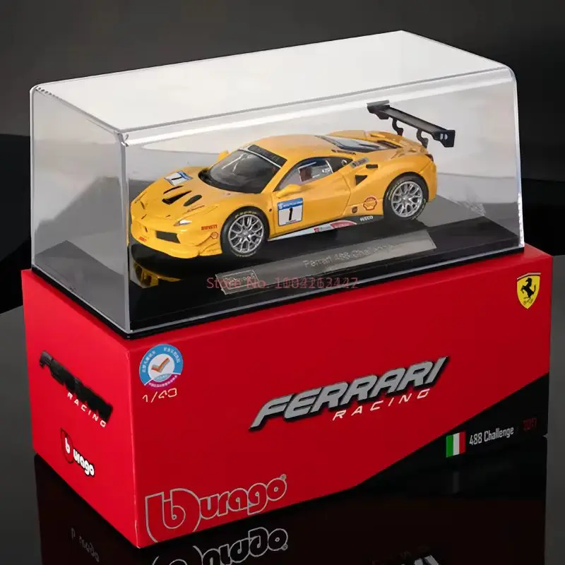 Hot Bburago1:43 Ferrari 296 Gt3 2022 250 488 512 308 312 p Legering Luxe Voertuig Diecast Pull Back Auto Model speelgoed Verzamel Auto Model