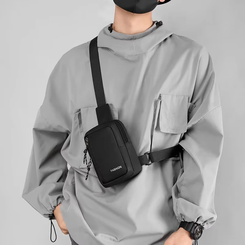 Mini Sling Chest Bag Men Women Small Waterproof Shoulder Crossbody Bag Casual Phone Chest Bag for Travelling Hiking