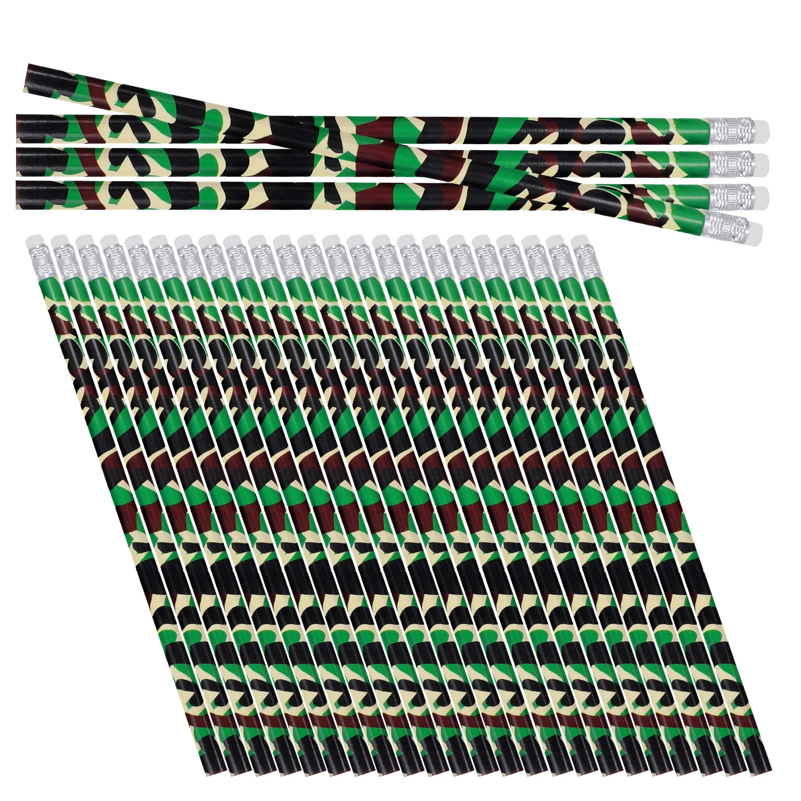 50 Pcs Camouflage Pencil Pencils for School Kids Party Favors Supplies Student Class Reward Wooden Children Lead