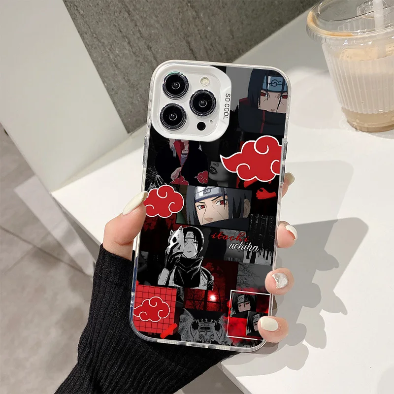 N-Narutoes Phone Case for IPhone 16 15 14 13 12 11 Pro Max X XR XS MAX 8 7 Plus Matte Shockproof Back Cover I-Itachi U-Uchiha