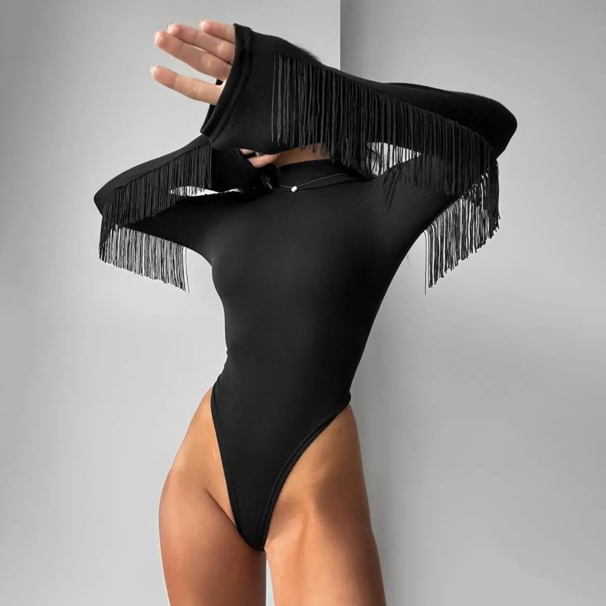 

Long Sve T-irt Women Sexy Stand Collar Slim Fit Color Versatile Base Layer Suiting Inner Wear Boting