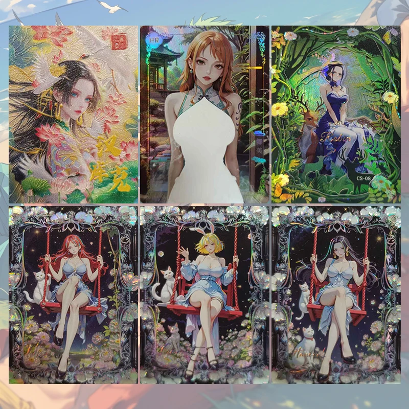 Anime One Piece HR CS Cards Nico Robin Boa Hancock Nami Shirahoshi Collectible Cards Christmas Birthday Gifts Children's Toys