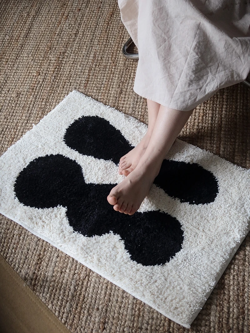 

Water Absorbent Door Mat Bathroom Entrance Rug Flocking Small Carpet Bedroom Side Blanket Wardrobe Bath Mat Home Decor