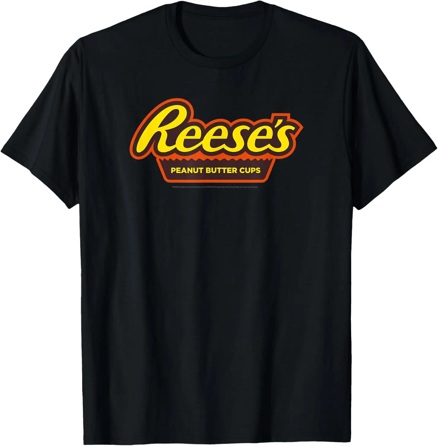 Reese's Peanut Butter Cups Iconic Classic Logo T-Shirt Men Graphic Print Short Sleeve T‑Shirt Casual Cotton Summer Tee for Daily Street Wear.
