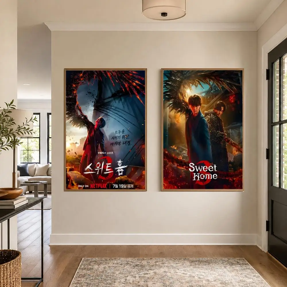 Horror Series S-Sweet Home Poster Graphic Wall Art Poster HD Waterproof PP Paper Print for Bedroom Living Room Office Decor Gift