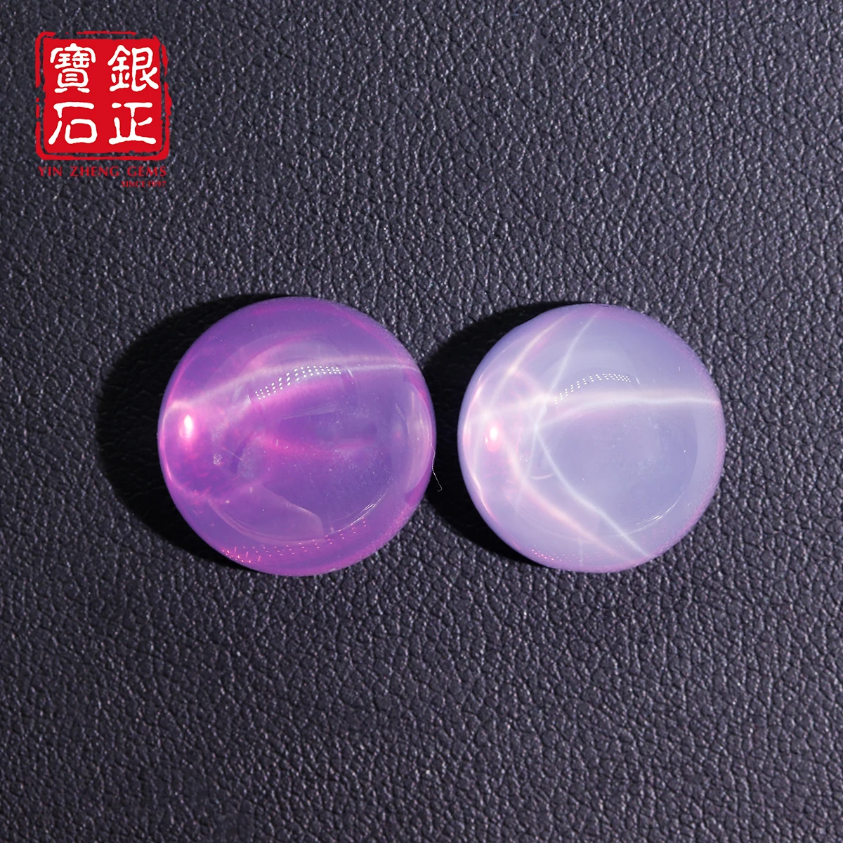 인정 식스 레이 스타 컬티베이트 루비 플랫 바텀 카보숑 라운드 쉐입 랩 그로운 루비 합성 루스 젬스톤 주얼리 제작용