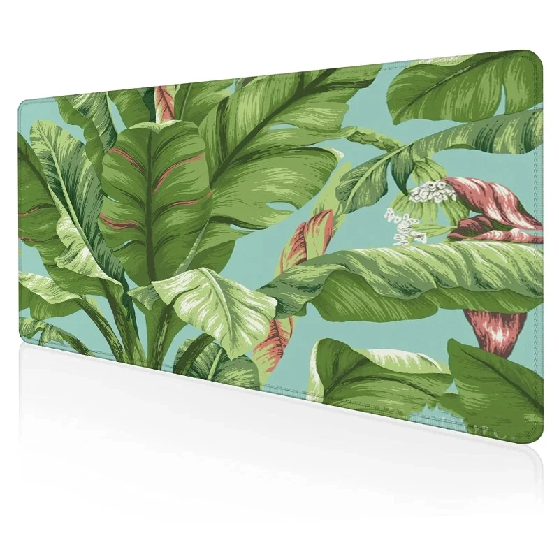 Tropical Beach Palm Mouse Pad Gaming XL New Large Green Leaves Computer Mousepad XXL MousePads Keyboard Pad Office Carpet Soft