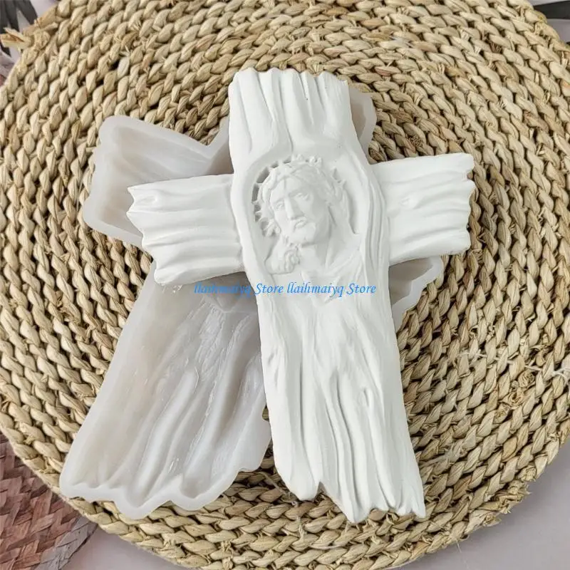 

573B Multipurpose Sturdy Silicone Mould for Crosses Plaster Accessory Portable for Artistics and Craft Supplies Lovers