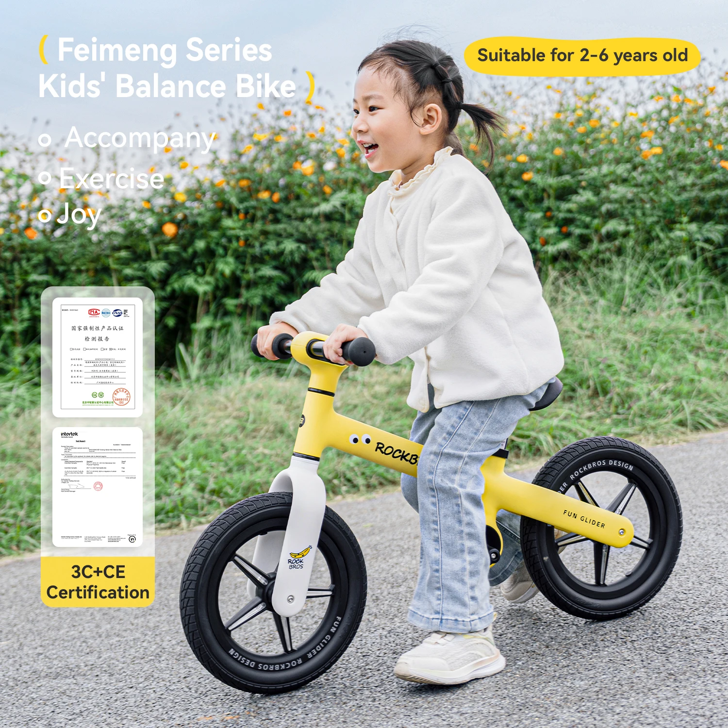 

ROCKBROS Children's Bicycle 2-6 Years Old Baby Sliding Toddler Gift Scooter Gift Child Balance Car Scooter Sport Bike