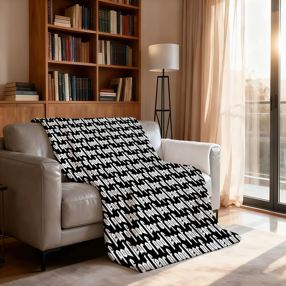 Classic Energetic F-FEAR OF G-GOD-S Blanket Soft Throw Blanket for Home Bedroom Bed Sofa Picnic Travel Office Rest Blanket Gift