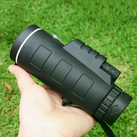 40X60 Professional Night Vision Monocular Pocket-sized Powerful Zoom Telescope with Smartphone Compatibility for Hunting And Cam