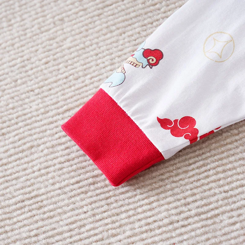 Chinese New Year Baby Clothes Dragon Pattern 0-1 Year Old Baby Pure Cotton Long Sleeved Jumpsuit For All Seasons