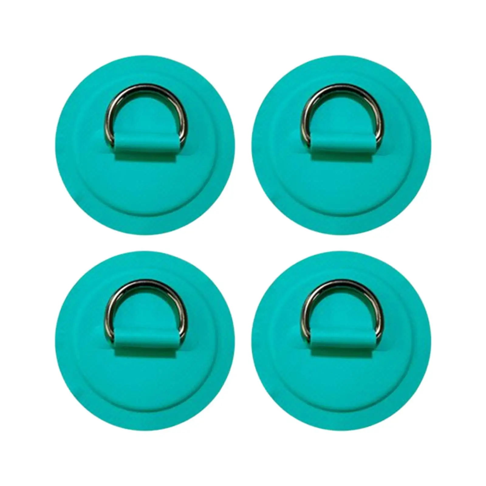 D Rings Patch 8cm Nylon Tie Down Pad Kit Easy Glue Deck Accessory for Inflatable Canoe Kayak Raft