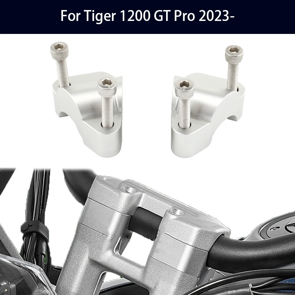 New motorcycle accessories For Triumph Tiger 1200 GT Pro 2023- Handle Bar Riser Back Moved Up 25MM Handlebar Mounting Risers