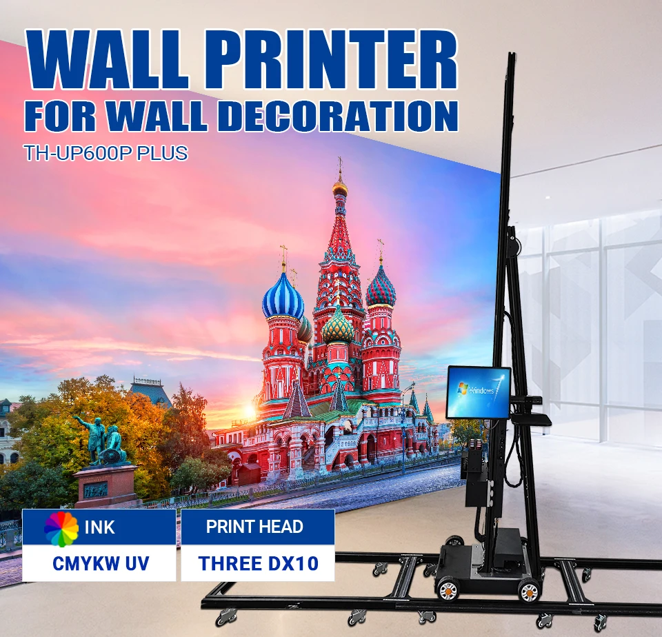 TH-UP700R【FOB】3D Automatic UV Wall Printing Machine for House Mall Wall Decoration