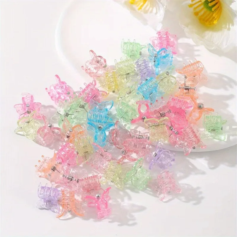 50/100 Stück Bunte Blumen-Schleifen Mini-Haarnadeln | Ideal für niedliche Kinder-Geschenksets für den Alltag und die Feiertage, die Haarspangen enthalten. – Detail 5