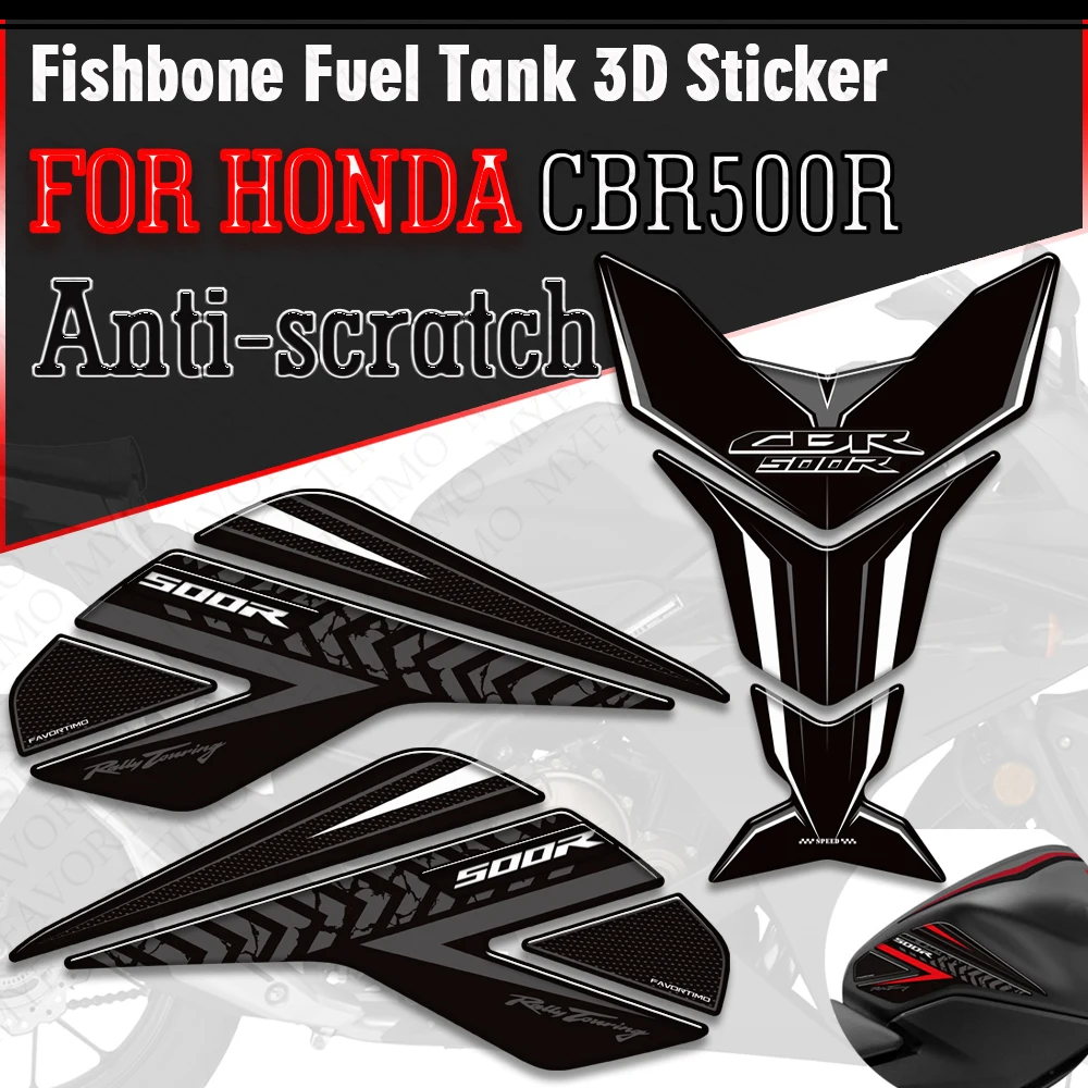 For Honda motorcycle CBR 500R CBR500 R fuel tank pad sticker protector knee pad windshield body logo sticker