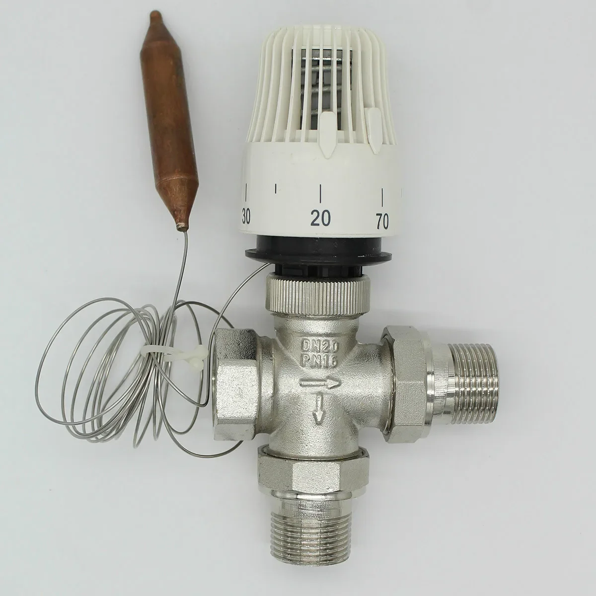 30-70 degree Regulate Floor heating system thermostatic radiator valve M30*1.5 Remote controller 3 way valve DN15 DN20 DN35 DN32