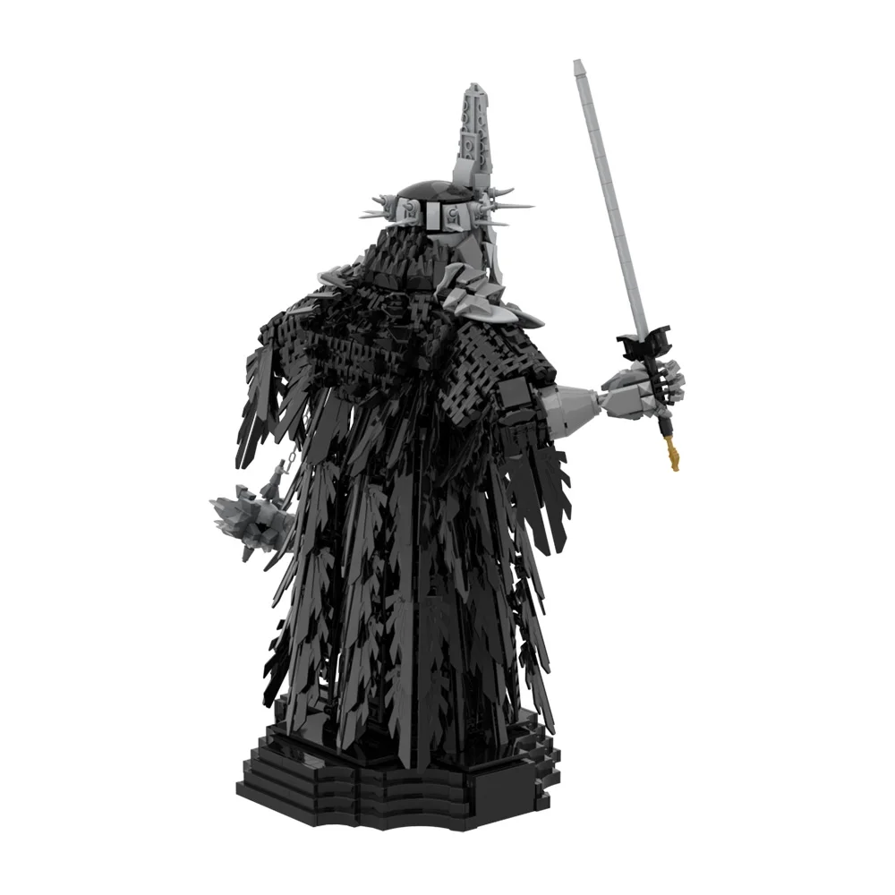 Anillos de MOC-182732 película Witch-King of Angmar, modelo de bloques de construcción Ringwraith líder, ladrillos, juguetes de ensamblaje, regalos de cumpleaños para niños