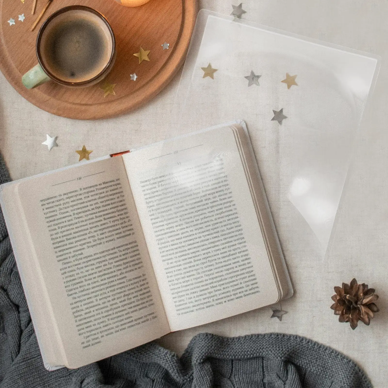 Card Magnifier 3x Large Page Reading Magnifier 300mmx210mm Rigid PVC Poor Portable Desktop Magnifying Sheet