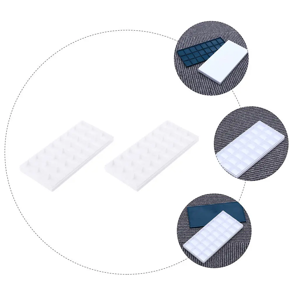 2 قطعة صندوق الطلاء المحمولة سميكة البلاستيك المائية حاوية الصباغ سعة كبيرة حامل الغواش تخزين الطلاء الزيتي الاكريليك