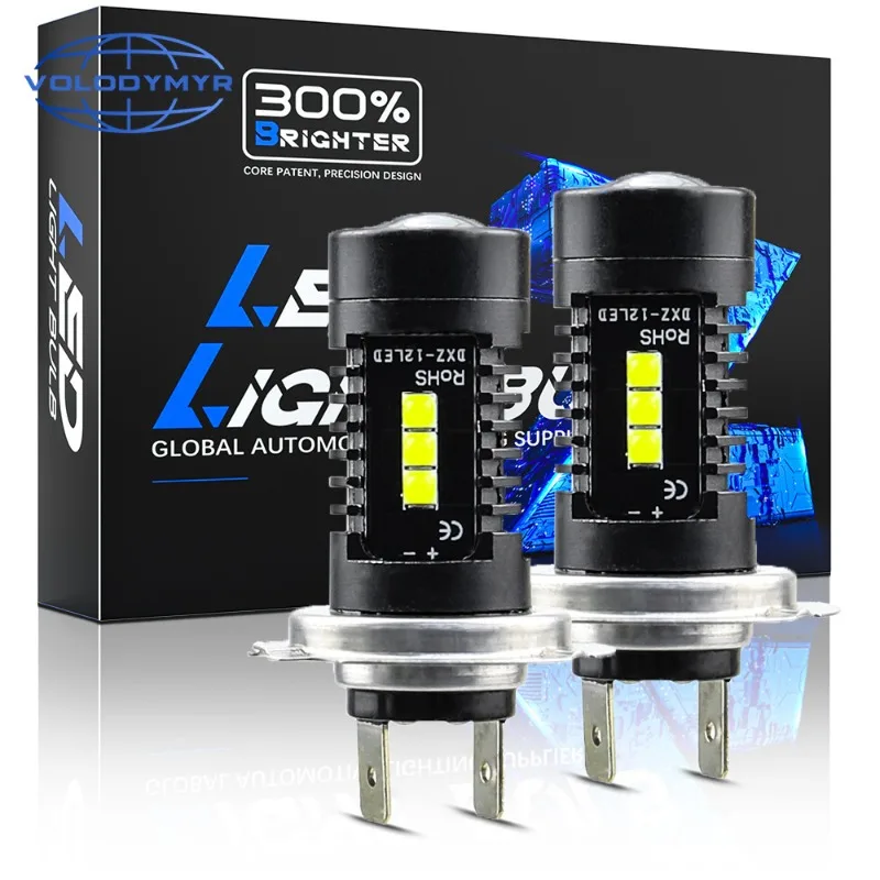 

Volodymyr H4/H7/H8 9004 Headlight 60W 1200LM 6500K Car COB LED Conversion Headlight Bulb High/Low Beam Car Headlight Accessories
