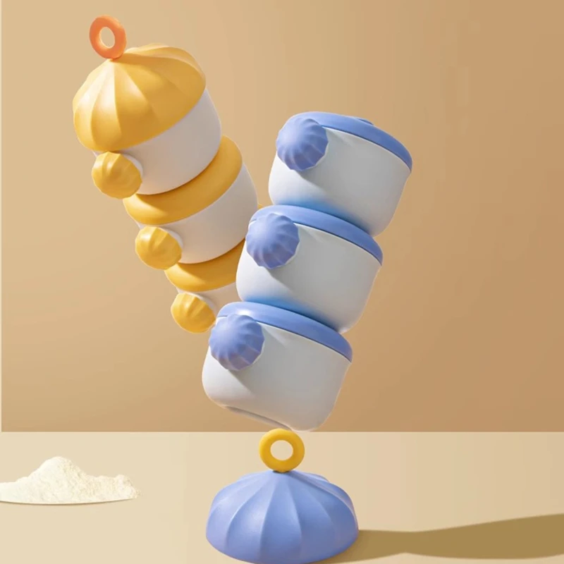 ABNO-3-Layer Milk Powder Dispenser, Stackable And Portable, Large Capacity, Ideal For Outdoor & Snacks Storage