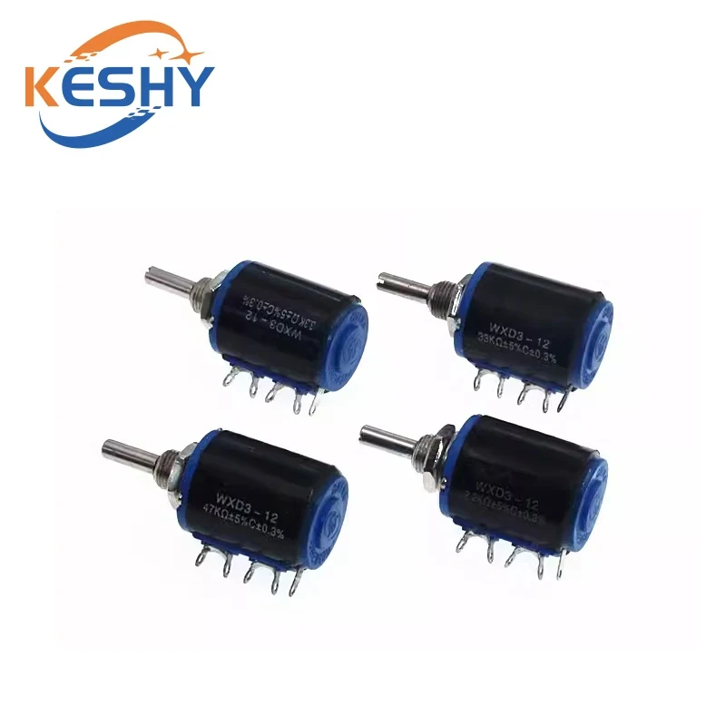 WXD3-12-1W Precision Multiturn Potentiometer 100 220R 470R 1K 2K2 3K3 4K7 5K6 10K 22K 33K 47K WXD3-12 1W Wirewound Potentiometer