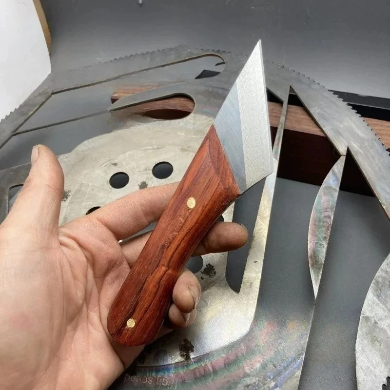 17CM Powder High-speed Steel Wood Handle Leather Cutting Knife Handmade DIY Leather Goods Cutting Edge Peeling Leathercraft Tool