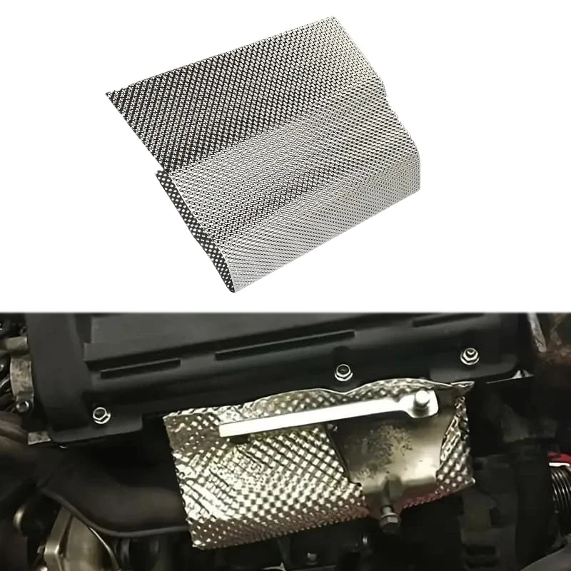 For Cars/Turbo Tool Embossed Aluminum Exhaust Heat Shield Automotive 300x500mm High Temp Thermal Barrier Exhaust Wrap Electrical