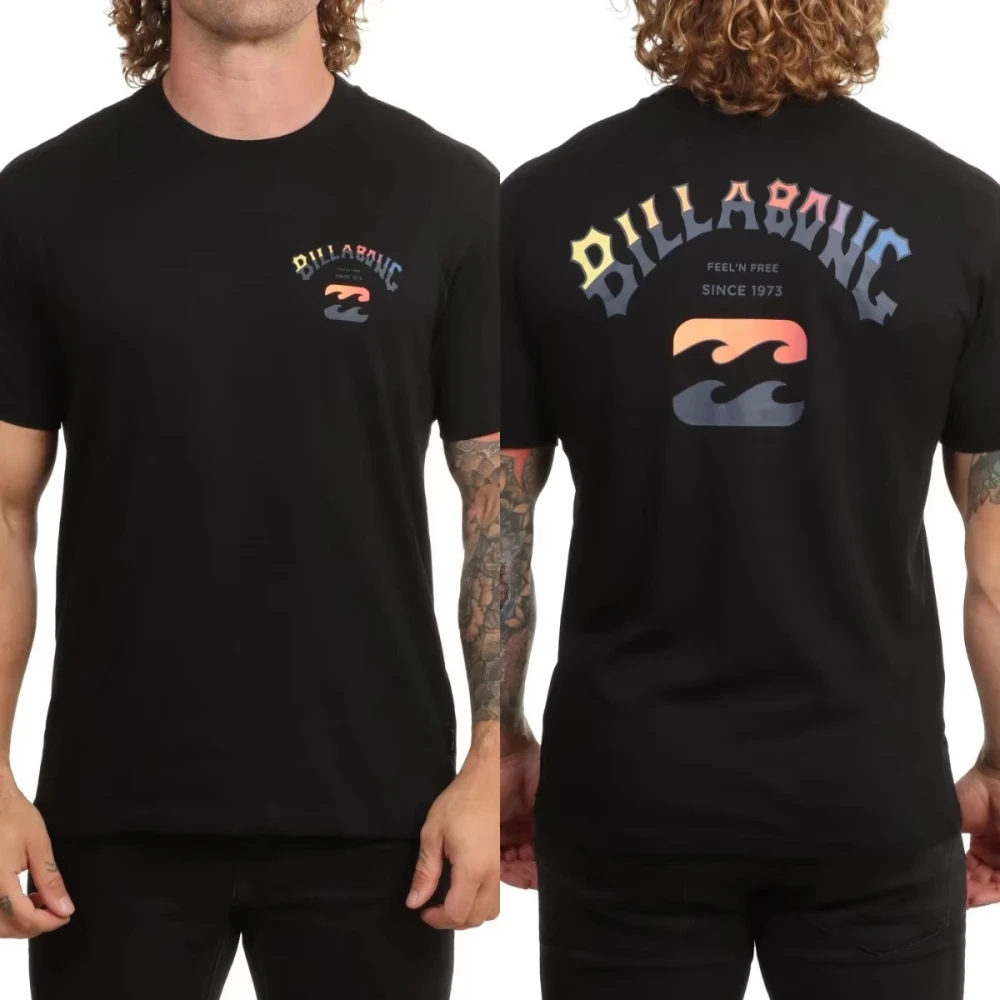 2026 Ocean Wave Graphic Oversized T-Shirt for Kids Adults Vintage Surf Print Loose Streetwear Casual Short Sleeve Crew Neck Tops