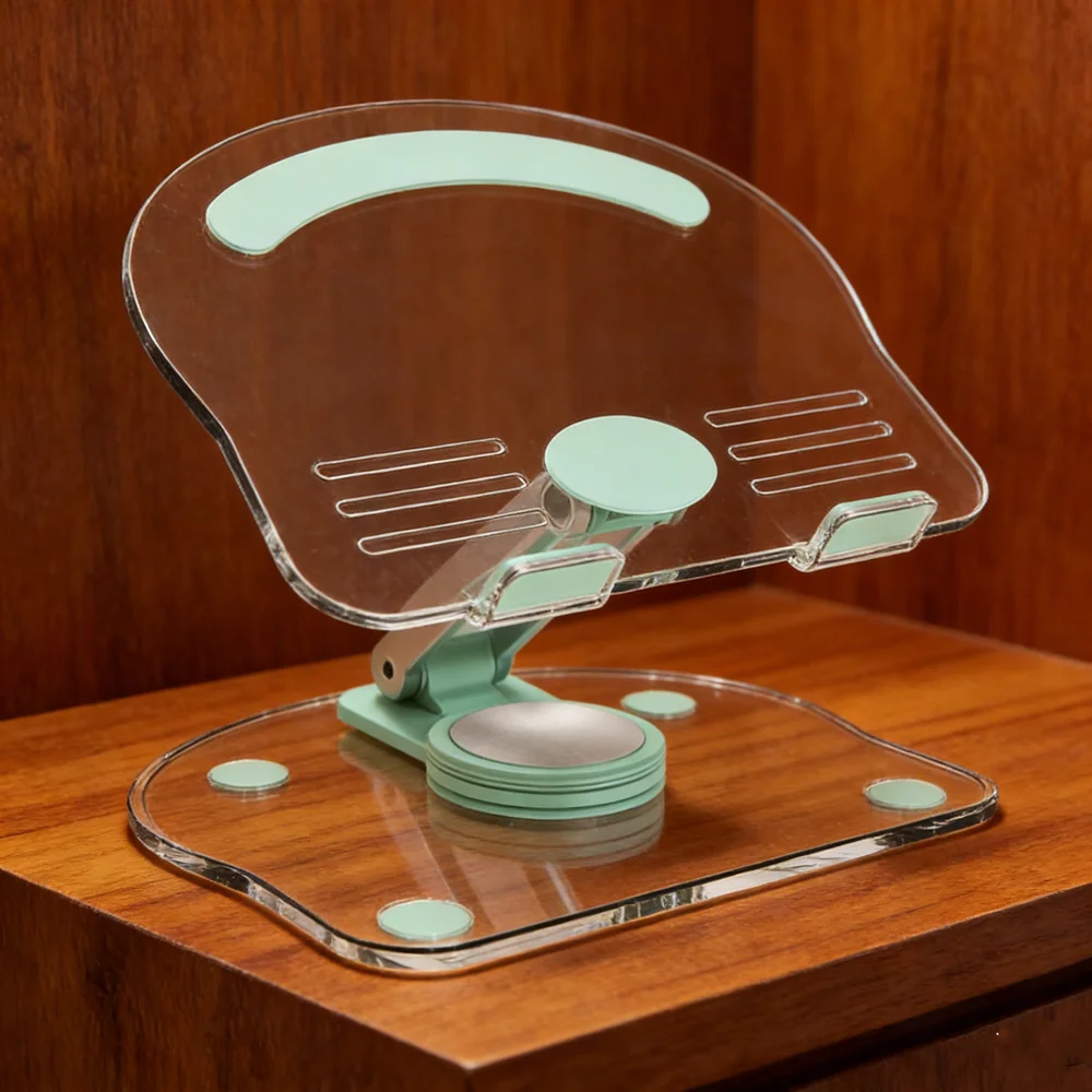 

Universal Foldable Mobile Phone Holder 360 Degree Rotating Swivel Tablet Riser Anti Slip Height Adjustable for iPad/iPhone Stand