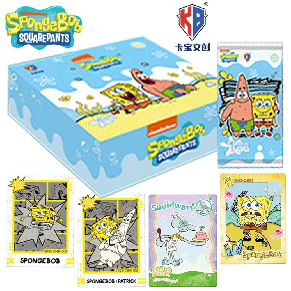 

KABAO SpongeBob SquarePants Collection Card For Kids Patrick Star Sandy Cheeks Children Animation Limited Game Card Table Toys